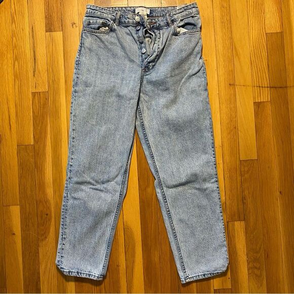 H&M High Rise Loose Fit Mom Jeans - Size 6 - Picture 1 of 4